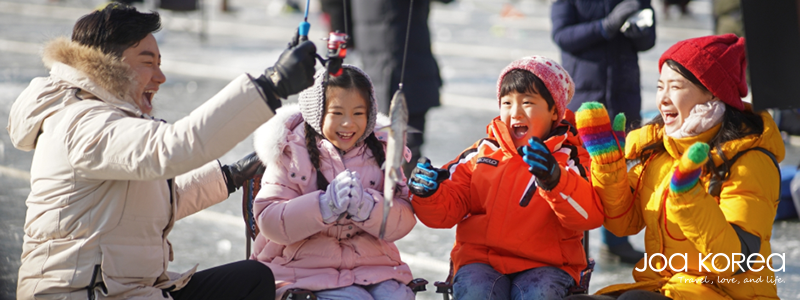 【韓國包車一日遊】冬季七大不可思義-體驗冰釣山鱒魚